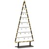 vidaXL Albero di Natale in metallo con supporto Nero 125 cm Acciaio
