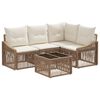 vidaXL Set Divano da Giardino 5 pz Beige polyrattan