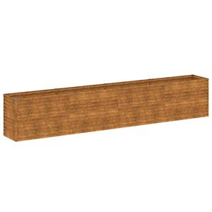 vidaXL Letto rialzato da giardino 385x50x69 cm in acciaio Corten