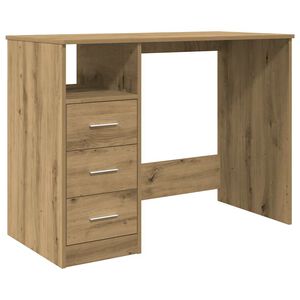 vidaXL Scrivania Rovere Artigianale 102x50x76 cm in Legno Multistrato