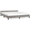 vidaXL Giroletto senza Materasso Grigio Chiaro 160x200 cm Velluto