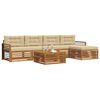 vidaXL Set di divani da esterno con cuscino 6 pcs Naturale e Beige