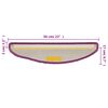 vidaXL Tappetini per scale 10 pz 56x17x3 cm Viola Semicircolari