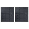 vidaXL Kit Contenitori 71 pz con Pannelli a Parete Rosso e Nero