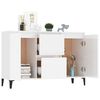 vidaXL Credenza Bianco Lucido 102x35x70 cm in Legno Multistrato