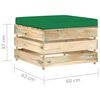 vidaXL Set Divani da Giardino con Cuscini 6 pz Legno Impregnato Verde