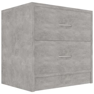 vidaXL Comodino Grigio Cemento 40x30x40 cm in Legno Multistrato