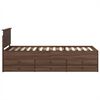vidaXL Daybed Rovere Marrone e Nero 90 x 200 cm Legno multistrato