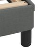 vidaXL Letto con Materasso Dover Grigio Scuro 200x200 cm in Tessuto