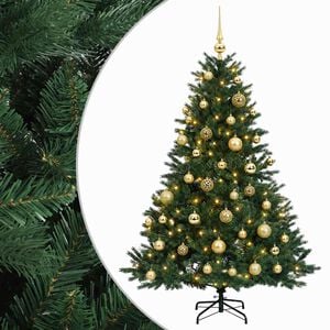 vidaXL Albero di Natale artificiale con palline 120 cm 150 LED