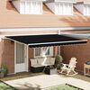 vidaXL Telo di ricambio per tenda da sole Nero 430 x 345 cm Poliestere