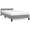 vidaXL Giroletto senza Materasso Grigio Chiaro 100x200 cm Velluto