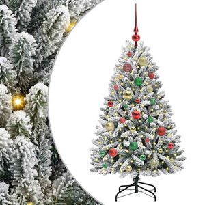 vidaXL Albero di Natale artificiale con 150 LED Verde e Bianco 120 cm