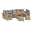 vidaXL Set Divano da Giardino 10 pz 9-Numero di posti