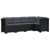 vidaXL Divano da Giardino 5 Posti con Cuscini Stile Rattan PP