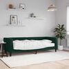 vidaXL Divano Letto con Materasso Verde Scuro 80x200 cm in Velluto