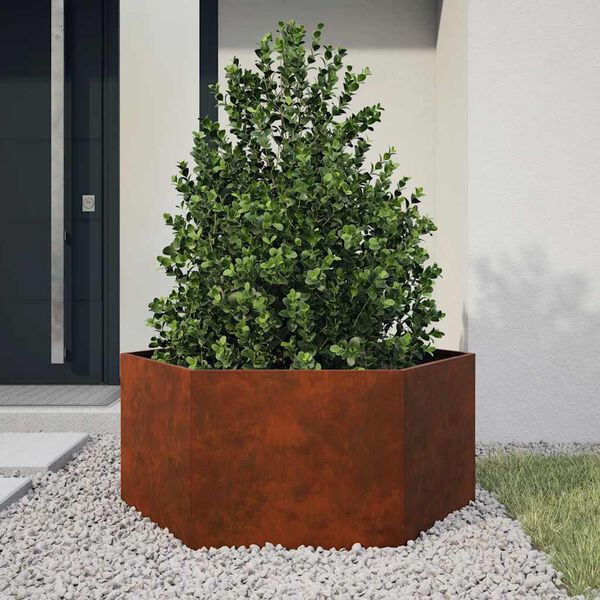 vidaXL Fioriera con Gambe Ruggine 30x30x30 cm Acciaio Corten