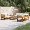 vidaXL Set Salotto Giardino 9 pz con Cuscini Legno Massello di Acacia
