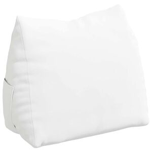 vidaXL Cuscino per Schiena Bianco 60 x 20 x 50 cm Tessuto