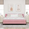 vidaXL Letto a molle con materasso Rosa 200 x 180 cm Velluto