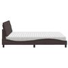 vidaXL Letto con Materasso Marrone Scuro 160x200cm Tessuto