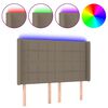 vidaXL Testiera a LED Tortora 147x16x118/128 cm in Tessuto