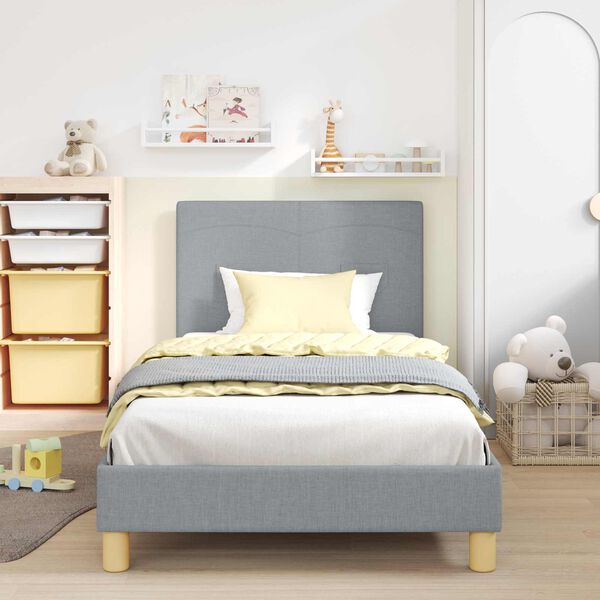 vidaXL Struttura letto bambini con testata Grigio chiaro 80 x 200 cm