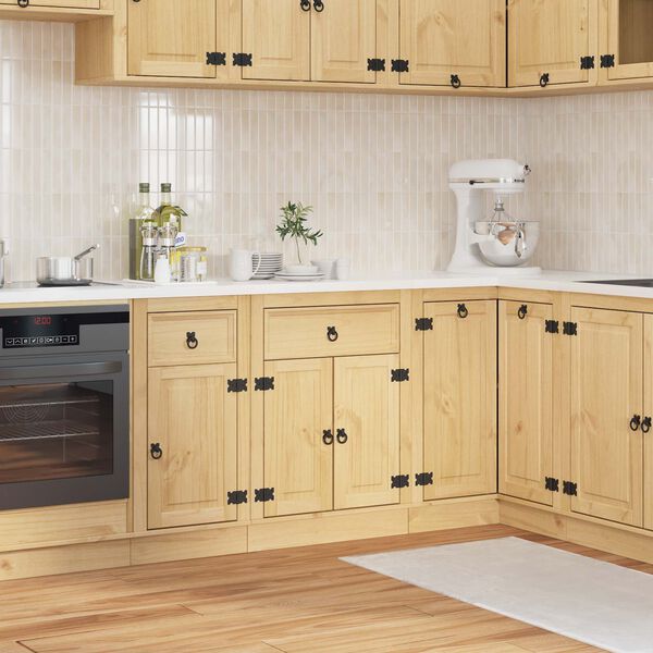 vidaXL Armadietto con cassetto Miele 60 x 46 x 81,5 cm Pino massello