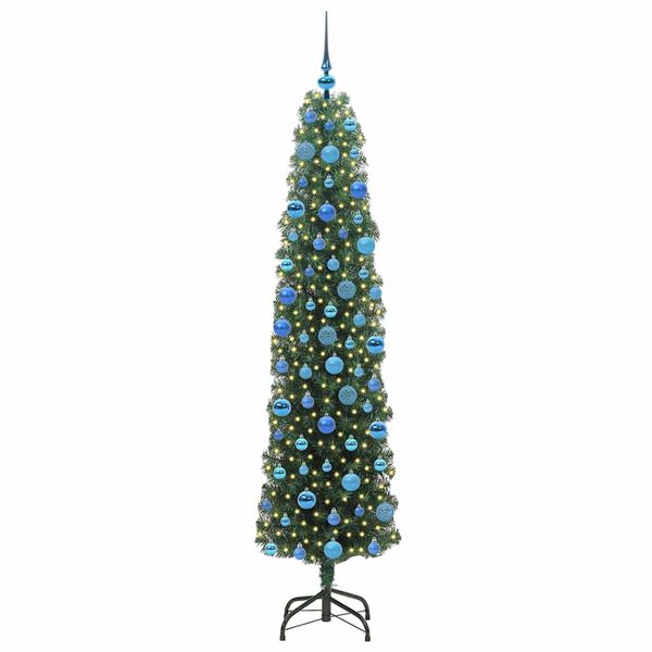 vidaXL Albero di Natale artificiale con 300 LED Verde 180 cm