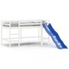 vidaXL Letto Soppalco Scivolo Bambini Bianco 80x200 cm Massello Pino