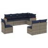 vidaXL Set Divani da Giardino 8 pz con Cuscini Grigio in Polyrattan
