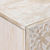 vidaXL Credenza Bianco 90 x 33,5 x 75 cm Legno di mango massello