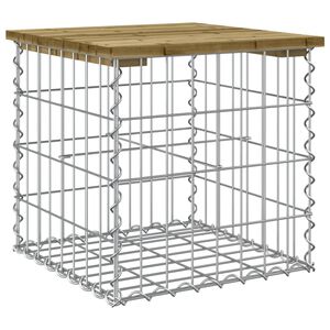 vidaXL Panca da Giardino Design Gabbione 43x44x42 cm Pino Impregnato