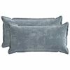 vidaXL Federa 2 pz HOUTEN Azzurro 40 x 80 cm Tessuto Chenille