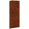 vidaXL Fioriere da Giardino 2 pz Triangolari 30x26x75cm Acciaio Corten