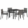vidaXL Set da Pranzo per Giardino 5 pcs Grigio