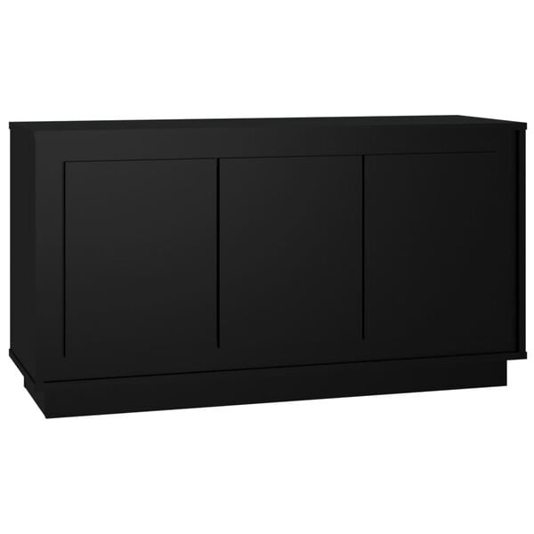 vidaXL Credenza Nera 102x35x55 cm in Legno Multistrato