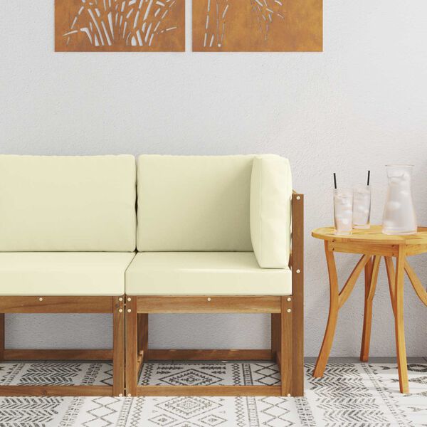 vidaXL Divano Angolare da Esterno Legno di Acacia Massello