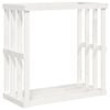 vidaXL Portaceppi da Esterno Bianco 108x52x106 cm Legno Massello Pino