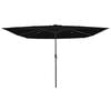 vidaXL Ombrello da giardino Nero 295 x 295 x 245 cm