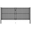 vidaXL Cancello per Recinzione da Giardino in Acciaio 400x150 cm Antracite
