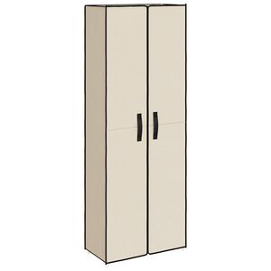 vidaXL Scarpiera Crema 60x30x166 cm Tessuto