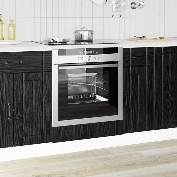 vidaXL Mobile da cucina Rovere Nero 60 x 46 x 81,5 cm