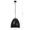 vidaXL Lampada a Sospensione Industriale 25 W Nera Rotonda 42 cm E27
