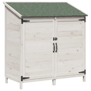 vidaXL Capanno da Giardino con tetto Bianco 106,5 x 56 x 113,5 cm
