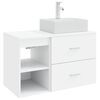 vidaXL Set di mobili per il bagno 2 pz Bianco Legno ingegnerizzato