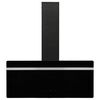 vidaXL Cappa a Parete 90 cm in Acciaio e Vetro Temperato Nero