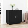 vidaXL Credenza Rovere Nero 80 x 40 x 75 cm Legno multistrato