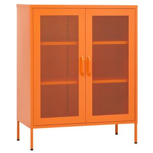 vidaXL Armadietto Arancione 80x35x101,5 cm in Acciaio