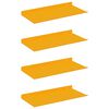 vidaXL Mensola sospesa 4 pcs Giallo senape 40 x 18 x 2,5 cm Acciaio